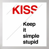 Behalt It Simple Stupid - Poster Print (Vorne)