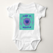Behalt It Simple: The Royal Clarity Pattern Art Baby Strampler (Vorderseite)