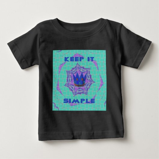 Behalt It Simple: The Royal Clarity Pattern Art Baby T-shirt (Vorderseite)