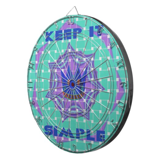 Behalt It Simple: The Royal Clarity Pattern Art Dartscheibe (Vorderseite rechts)