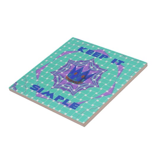 Behalt It Simple: The Royal Clarity Pattern Art Fliese (Seite)