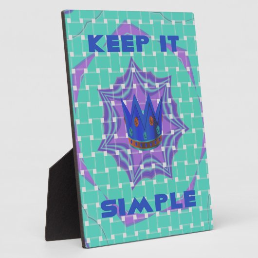 Behalt It Simple: The Royal Clarity Pattern Art Fotoplatte (Seite)