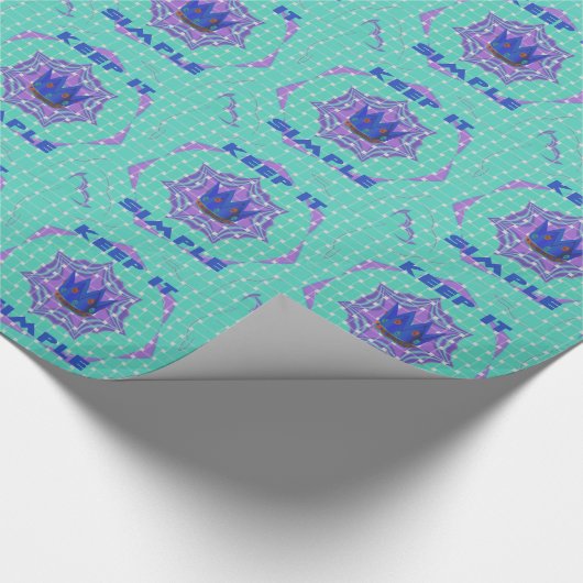 Behalt It Simple: The Royal Clarity Pattern Art Geschenkpapier (Ecke)