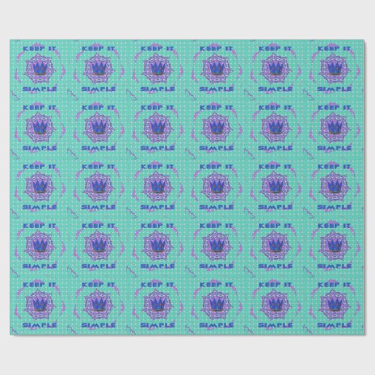 Behalt It Simple: The Royal Clarity Pattern Art Geschenkpapier (Flach)