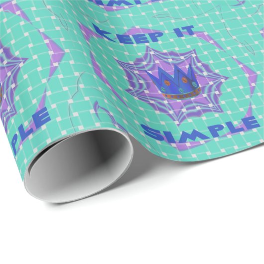 Behalt It Simple: The Royal Clarity Pattern Art Geschenkpapier (Rolleneckpunkt)
