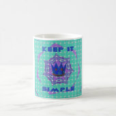 Behalt It Simple: The Royal Clarity Pattern Art Kaffeetasse (Mittel)