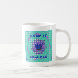 Behalt It Simple: The Royal Clarity Pattern Art Kaffeetasse
