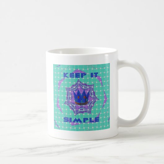Behalt It Simple: The Royal Clarity Pattern Art Kaffeetasse (Rechts)