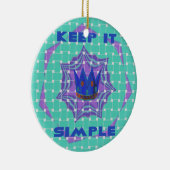 Behalt It Simple: The Royal Clarity Pattern Art Keramik Ornament (Rechts)