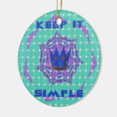 Behalt It Simple: The Royal Clarity Pattern Art Keramik Ornament (Links)