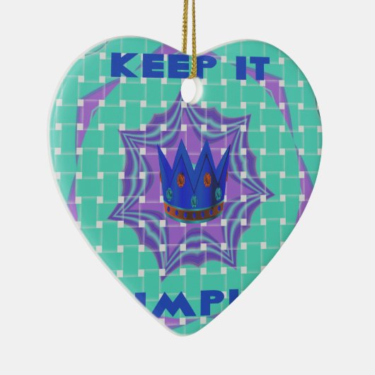 Behalt It Simple: The Royal Clarity Pattern Art Keramik Ornament (Rechts)