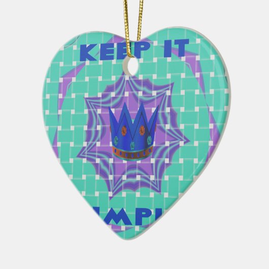 Behalt It Simple: The Royal Clarity Pattern Art Keramik Ornament (Links)
