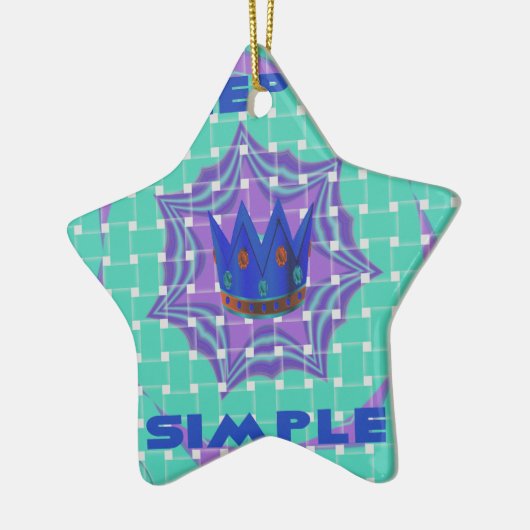 Behalt It Simple: The Royal Clarity Pattern Art Keramik Ornament (Links)