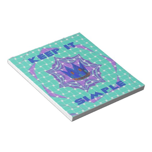Behalt It Simple: The Royal Clarity Pattern Art Notizblock (angewinkelt)