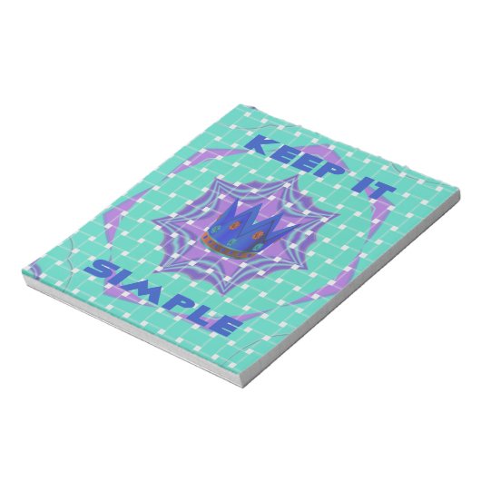 Behalt It Simple: The Royal Clarity Pattern Art Notizblock (Rotiert)