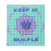 Behalt It Simple: The Royal Clarity Pattern Art Notizblock (Vorderseite)