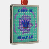 Behalt It Simple: The Royal Clarity Pattern Art Ornament Aus Metall (Rechts)
