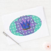 Behalt It Simple: The Royal Clarity Pattern Art Ovaler Aufkleber (Umschlag)