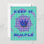 Behalt It Simple: The Royal Clarity Pattern Art Postkarte (Vorne/Hinten)