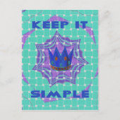 Behalt It Simple: The Royal Clarity Pattern Art Postkarte (Vorderseite)