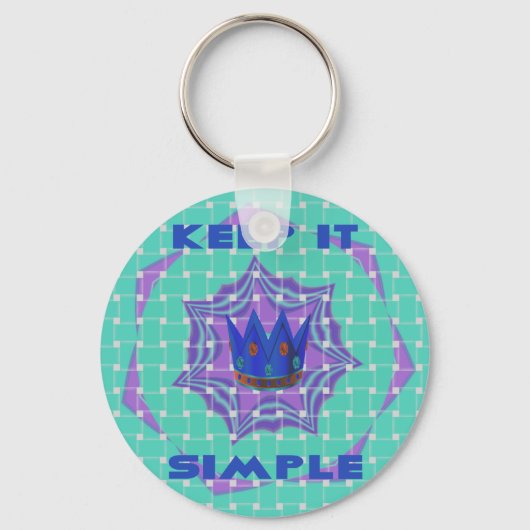 Behalt It Simple: The Royal Clarity Pattern Art Schlüsselanhänger (Vorderseite)