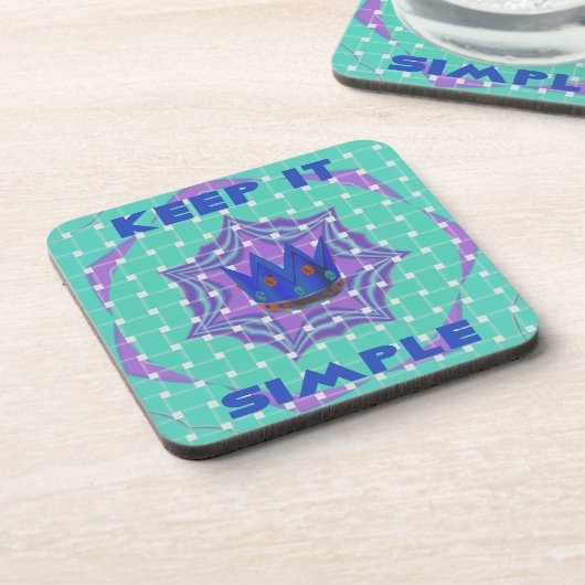 Behalt It Simple: The Royal Clarity Pattern Art Untersetzer (Linke Seite)