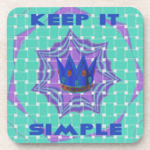 Behalt It Simple: The Royal Clarity Pattern Art Untersetzer (Vorderseite)