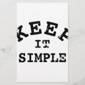 Behalt It Simple Typografy Briefpapier (Vorderseite)