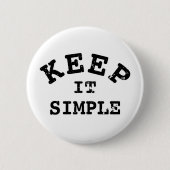 Behalt It Simple Typografy Button (Vorderseite)