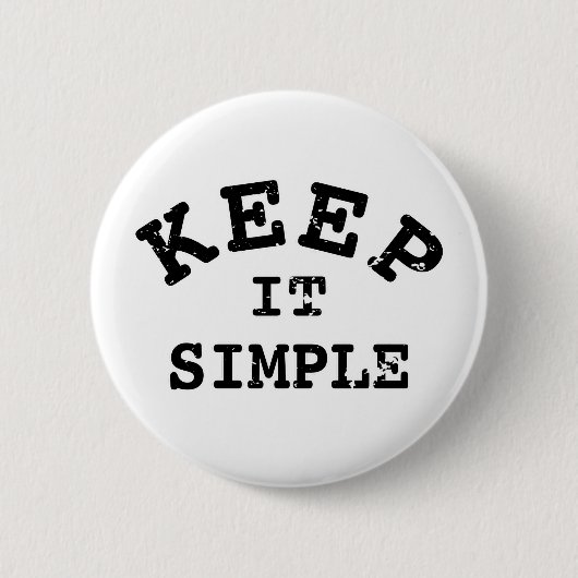 Behalt It Simple Typografy Button (Vorderseite)