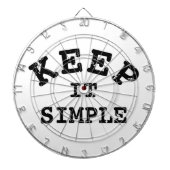Behalt It Simple Typografy Dartscheibe (vorne)
