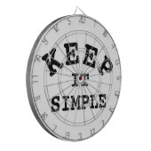 Behalt It Simple Typografy Dartscheibe (Vorderseite Links)