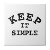 Behalt It Simple Typografy Fliese (Vorderseite)