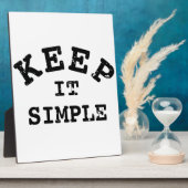 Behalt It Simple Typografy Fotoplatte (Seite)