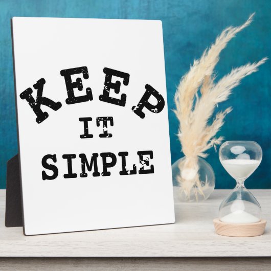 Behalt It Simple Typografy Fotoplatte (Seite)