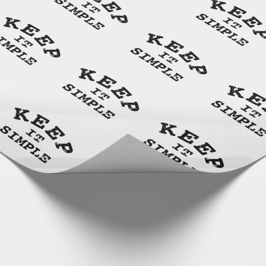 Behalt It Simple Typografy Geschenkpapier (Ecke)