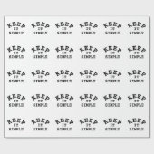 Behalt It Simple Typografy Geschenkpapier (Flach)