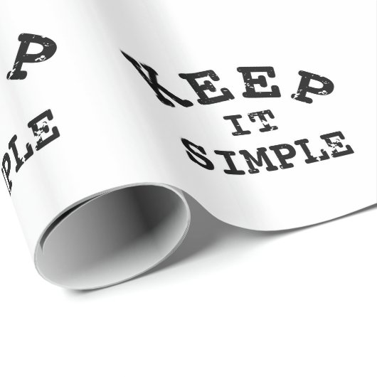 Behalt It Simple Typografy Geschenkpapier (Rolleneckpunkt)