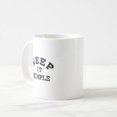 Behalt It Simple Typografy Kaffeetasse (Vorderseite Links)