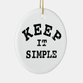 Behalt It Simple Typografy Keramikornament (Rechts)