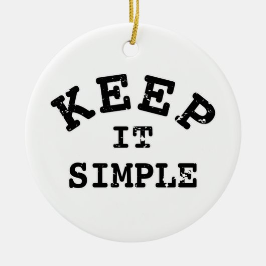 Behalt It Simple Typografy Keramikornament (Vorne)