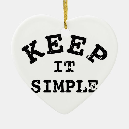 Behalt It Simple Typografy Keramikornament (Vorne)