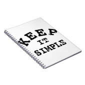 Behalt It Simple Typografy Notizblock (Rechte Seite)