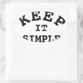 Behalt It Simple Typografy Ovaler Aufkleber (Tasche)