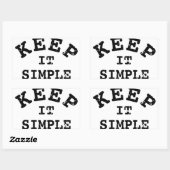 Behalt It Simple Typografy Rechteckiger Aufkleber (Blatt)