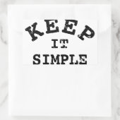Behalt It Simple Typografy Rechteckiger Aufkleber (Tasche)