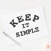 Behalt It Simple Typografy Rechteckiger Aufkleber (Umschlag)