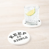 Behalt It Simple Typografy Sandstein Untersetzer (Seite)