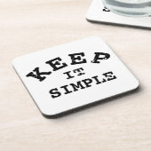 Behalt It Simple Typografy Untersetzer (Linke Seite)