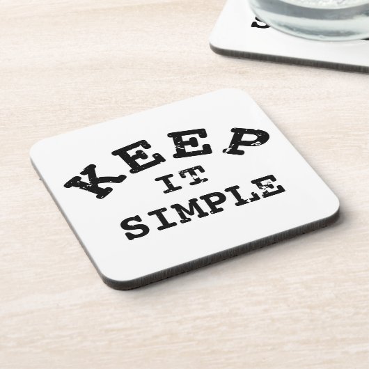 Behalt It Simple Typografy Untersetzer (Linke Seite)